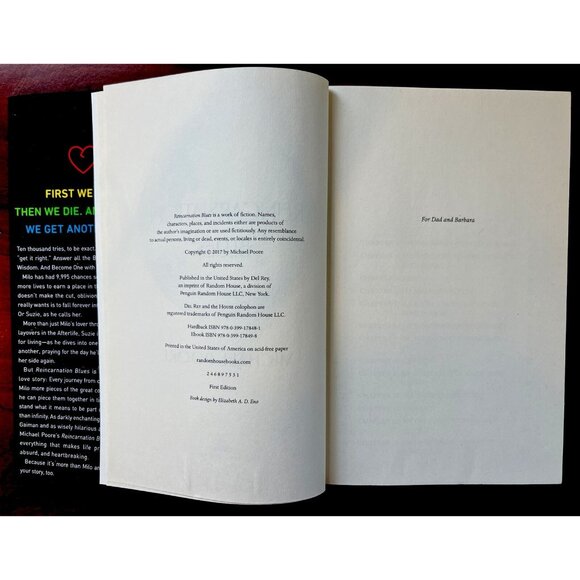 Reincarnation Blues: A Novel By Michael Poore 1st Edition Hardcover Book - Picture 3 of 4
